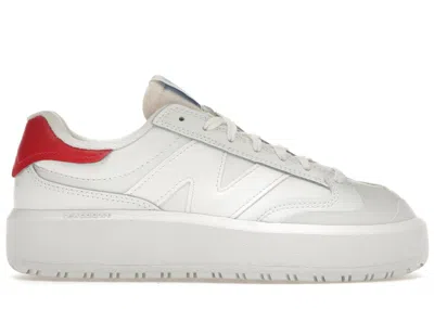 Pre-owned New Balance Men's  Ct302 Sneakers In White/true Red/heritage Blue