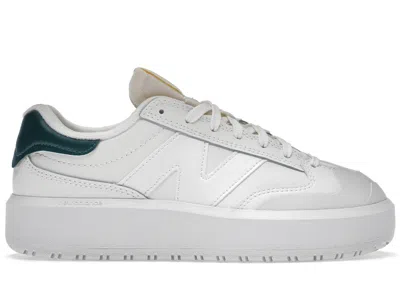 Pre-owned New Balance Men's  Ct302 Sneakers In White/vintage Teal/maize