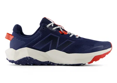 Pre-owned New Balance Men's  Dynasoft Nitrel V6 Navy Sneakers In Nb Navy Blue/neo Flame/sea Salt