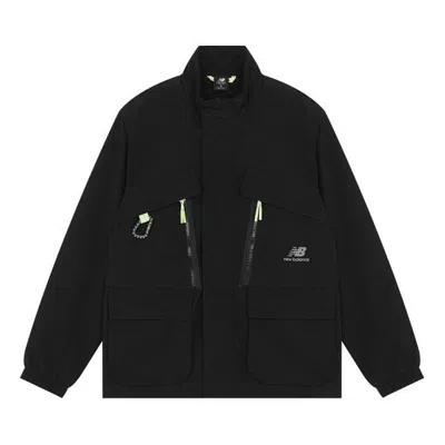 New Balance Men's  Fleece Lined Stay Warm Woven Sports Jacket Black