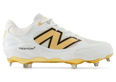 Pre-owned New Balance Men's  Fresh Foam 3000v7 Sneakers In White/metallic Gold/thunder