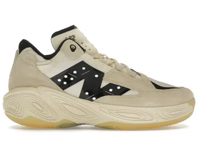 Pre-owned New Balance Men's  Fresh Foam Bb V2 Dominoes Sneakers In Calcium In White