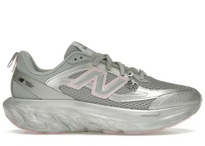 Pre-owned New Balance Men's  Fresh Foam Trainer Ganni Sneakers In Silver Metallic/grey/pink In Multi