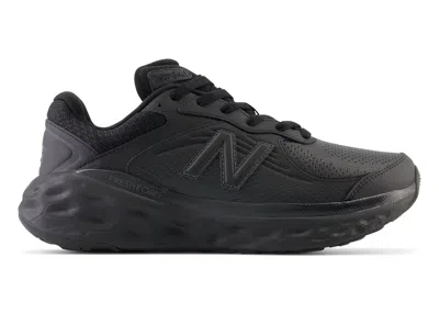 Pre-owned New Balance Men's  Fresh Foam X 840f Slip Resistant Sneakers In Top In Black/blacktop