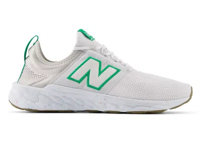 Pre-owned New Balance Men's  Fresh Foam X Cruz Artisan V3 Sneakers In White/kelly Green/grey Matter