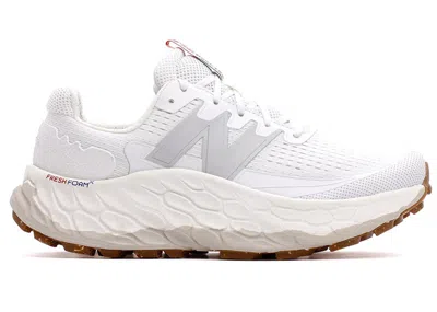 Pre-owned New Balance Men's  Fresh Foam X More Trail V3 Sneakers In White/grey In Gray