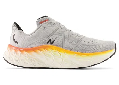 Pre-owned New Balance Men's  Fresh Foam X More V4 Sneakers In Aluminum Grey/neon Dragonfly/hot Marigold In Multi