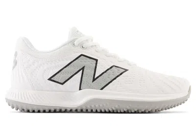 Pre-owned New Balance Men's  Fuelcell 4040v7 Turf Trainer Sneakers In Optic White/raincloud In Multi