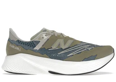 Pre-owned New Balance Men's  Fuelcell Rc Elite V2 Tokyo Design Studio Grey Sneakers In Blue/vetiver/light Grey