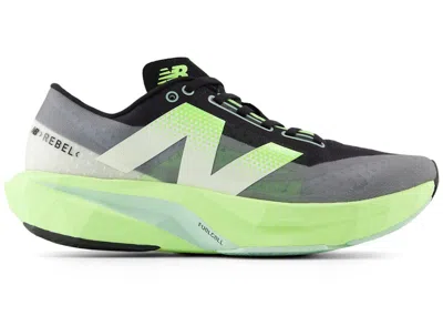 Pre-owned New Balance Men's  Fuelcell Rebel V4 Sneakers In Black/lime