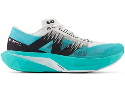 Pre-owned New Balance Men's  Fuelcell Rebel V4 Sneakers In Cyber Jade/white/black