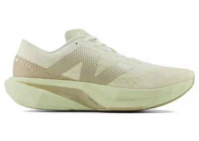 Pre-owned New Balance Men's  Fuelcell Rebel V4 Sneakers In Linen/lichen Green/stoneware