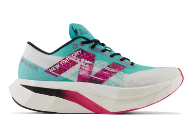 Pre-owned New Balance Men's  Fuelcell Supercomp Elite V4 Nyc Marathon Sneakers In Cyber Jade/white