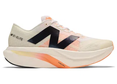 Pre-owned New Balance Men's  Fuelcell Supercomp Elite V4 Sneakers In White/angora/hot Mango