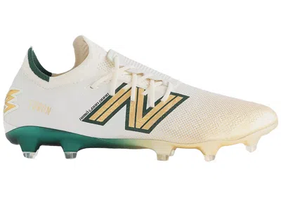Pre-owned New Balance Men's  Furon 7+ Pro Fg Aime Leon Dore Sneakers In White/metallic Gold/black In Multi