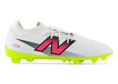 Pre-owned New Balance Men's  Furon Dispatch Fg V7 W Te Neon Pink Sneakers In White/lite
