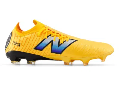 Pre-owned New Balance Men's  Furon Pro Fg V7 Sneakers In Sun Glow/silver Metallic/black In Multi
