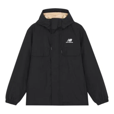 New Balance Men's  Logo Sports Hooded Jacket Black