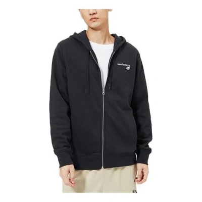 New Balance Men's  Logo Sports Zipper Black