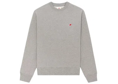 Pre-owned New Balance Men's  Made In Usa Core Crewneck Sweatshirt In Athletic Grey
