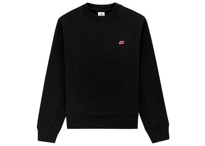 Pre-owned New Balance Men's  Made In Usa Core Crewneck Sweatshirt In Black