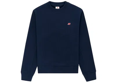 Pre-owned New Balance Men's  Made In Usa Core Crewneck Sweatshirt In Natural Indigo