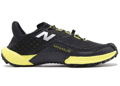 Pre-owned New Balance Men's  Minimus Trail Sneakers In Black/firefly/ginger Lemon In Multi