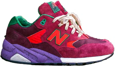 Pre-owned New Balance Men's  Mt580 Packer Sneakers Pine Barrens Sneakers In Red/purple/pine Green In Multi