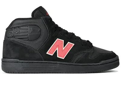 Pre-owned New Balance Men's  Numeric 480 High Chocolate Skateboards Sneakers In Black/red In Multi