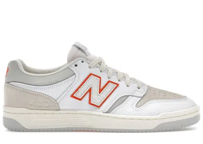 Pre-owned New Balance Men's  Numeric 480 Kith Madison Square Garden Sneakers In White/orange In Multi