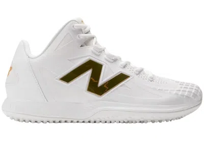 Pre-owned New Balance Men's  Ohtani 1 Tf Sneakers In White/metallic Gold In Multi