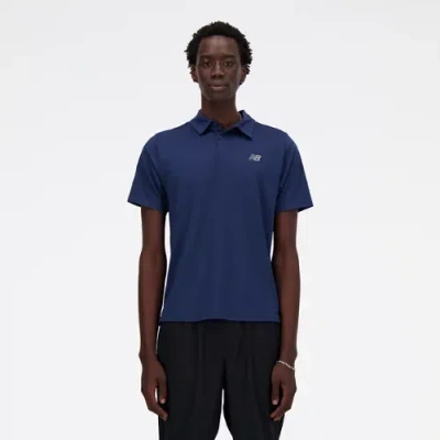 New Balance Men's  Performance Polo Shirt In Blue