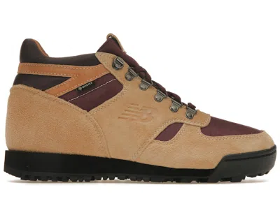 Pre-owned New Balance Men's  Rainier Aime Leon Dore Tan Sneakers In Sheepskin/mauve Wine In Purple