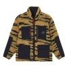 New Balance Men's  Reversible Fleece Stay Warm Logo Sports Stand Collar Jacket Black In Animal Print