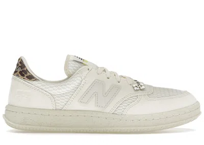 Pre-owned New Balance Men's  T500 Ganni Sneakers In Off White/leopard