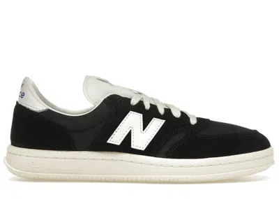 Pre-owned New Balance Men's  T500 Sneakers In Black/sea Salt/angora