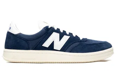 Pre-owned New Balance Men's  T500 Sneakers In Navy Blue/white In Multi