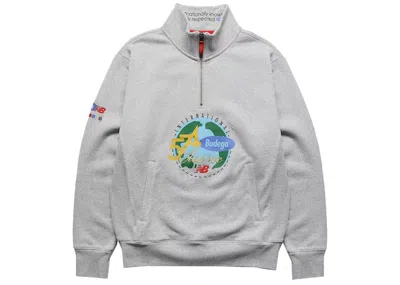 Pre-owned New Balance Men's  X Bodega Quarter Zip Sweatshirt In Athletic Grey