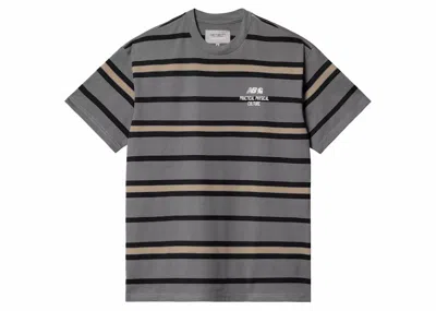 Pre-owned New Balance Men's  X Carhartt Wip Stripe Tee Shirt In Eclipse