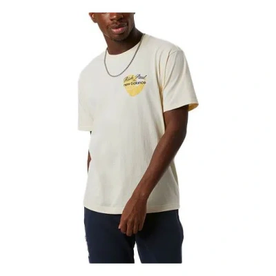 New Balance Men's  X Rich Paul Crossover Logo Printing Round Neck Pullover Short Sleeve C In Neutral