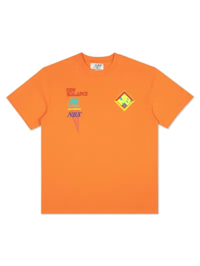 Pre-owned New Balance Men's  X Salehe Logo Mania T-shirt In Orange