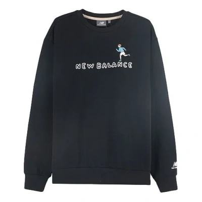New Balance Men's  X Zpz Crossover Logo Printing Casual Sports Round Neck Pullover Black