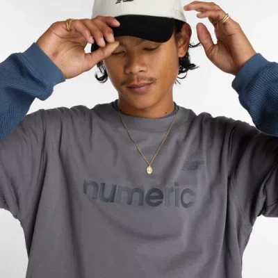 New Balance Men's Numeric Cotton T-shirt In Gray