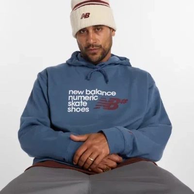 New Balance Men's Numeric French Terry Hoodie In Blue