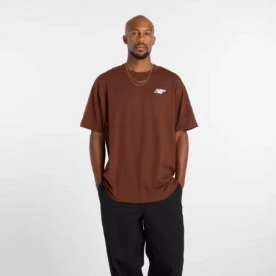 New Balance Men's Numeric Small Logo T-shirt In Brown