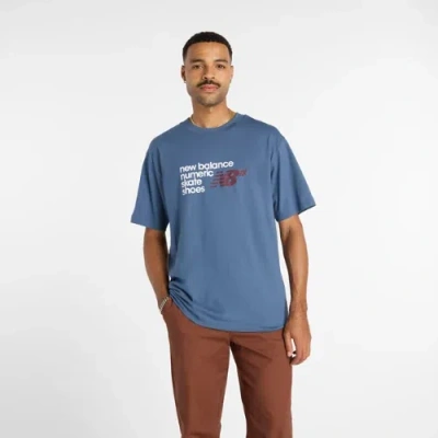 New Balance Men's Numeric Stacked Graphic T-shirt In Blue