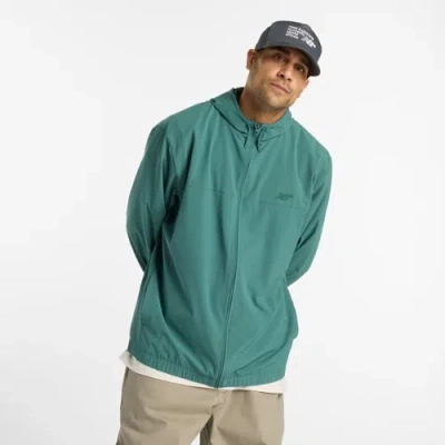 New Balance Men's Numeric Woven Full Zip Jacket In Green