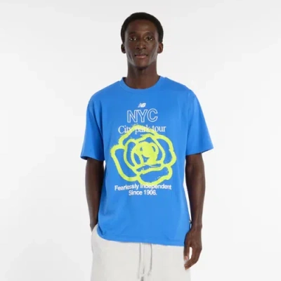 New Balance Nyc City Run T-shirt In Blue