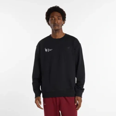 New Balance Men's Nyc Marathon Athletics Crew Shirt In Black