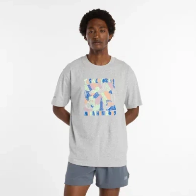New Balance Men's Nyc Marathon Graphic T-shirt In Gray